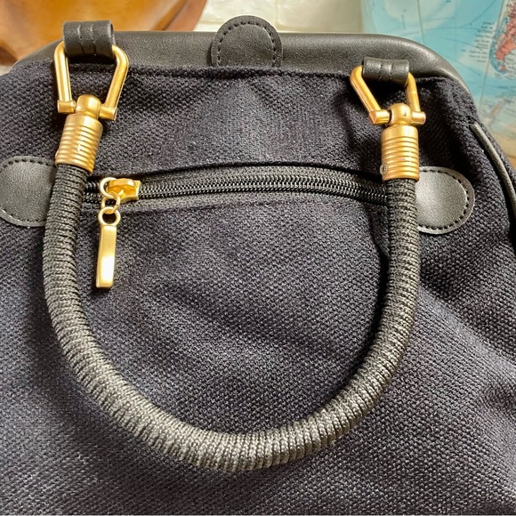 Vintage Lilac Floral Tapestry Needlepoint Bag Purse - Picture 10 of 14